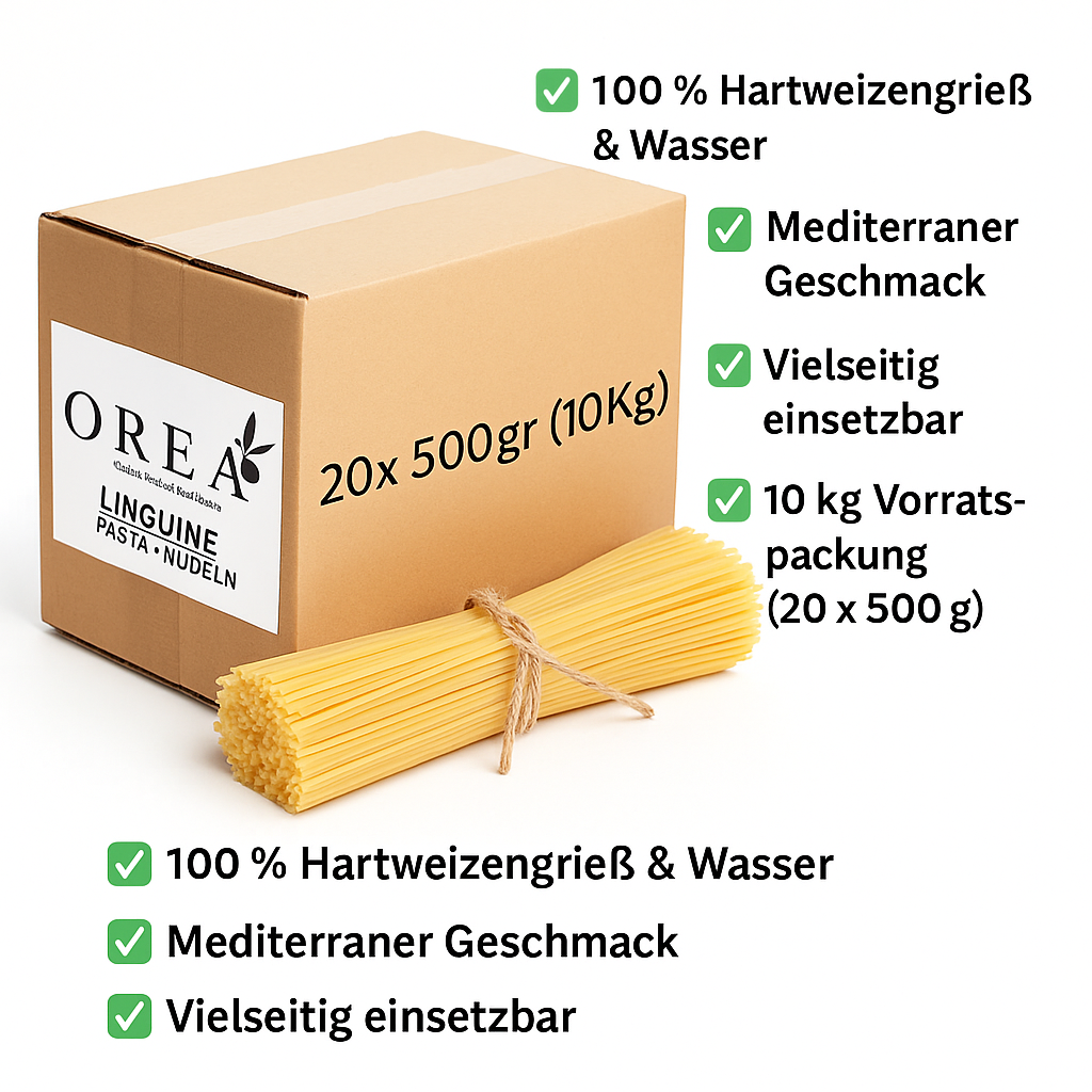 Linguine | Pasta Nudeln Großpackung 20x500gr (10Kg)