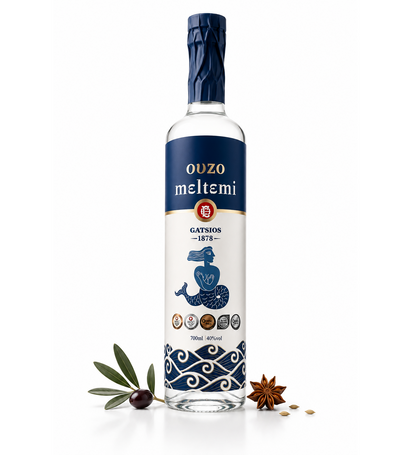Ouzo Meltemi – Premium Ouzo aus Griechenland mit Anisgeschmack, 700 ml, 40 % vol. ⭐Kunden Favorit