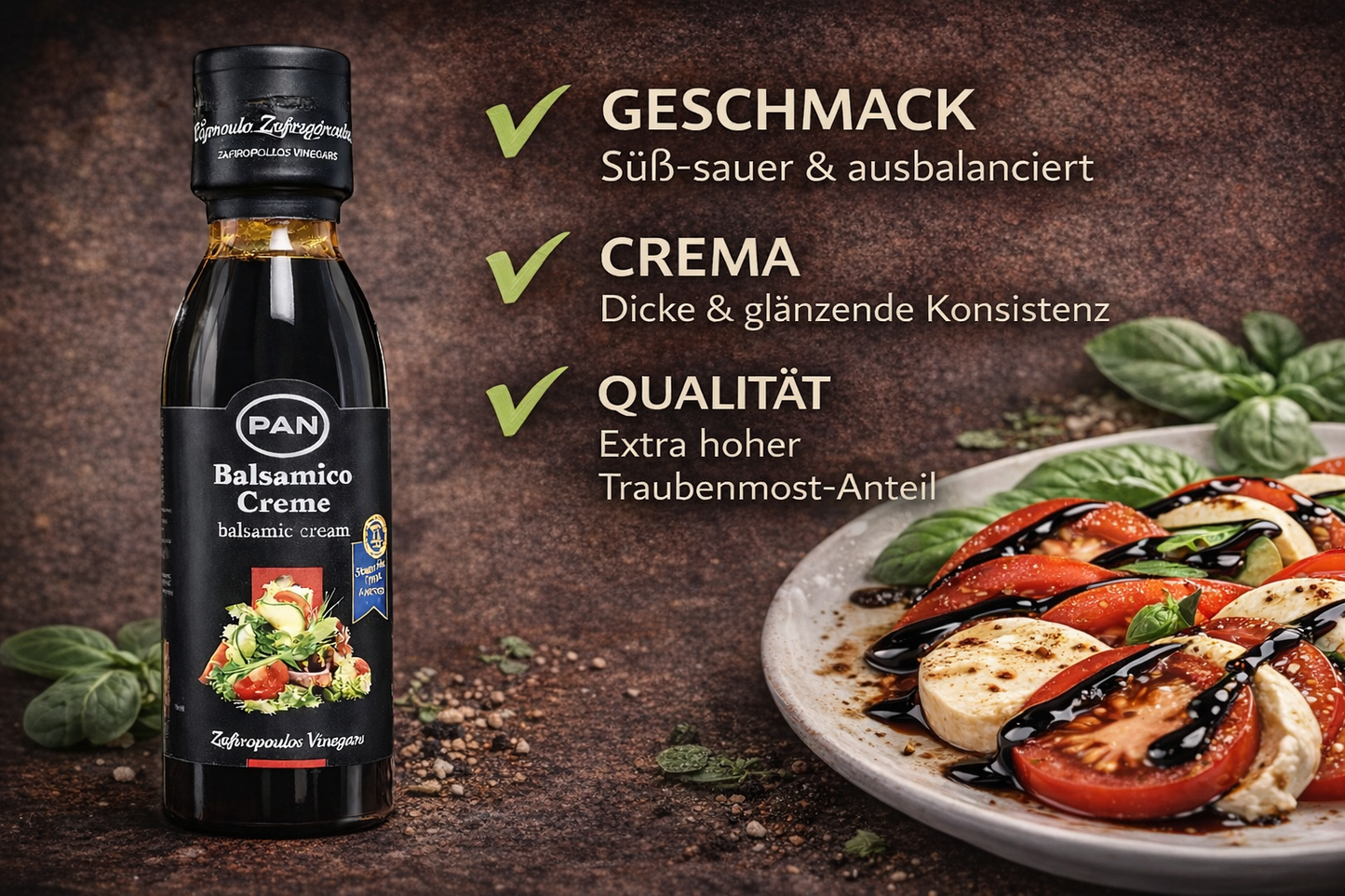 PAN Balsamico Creme Klassik 250 ml – Klassische Balsamico-Creme (2x250ml)