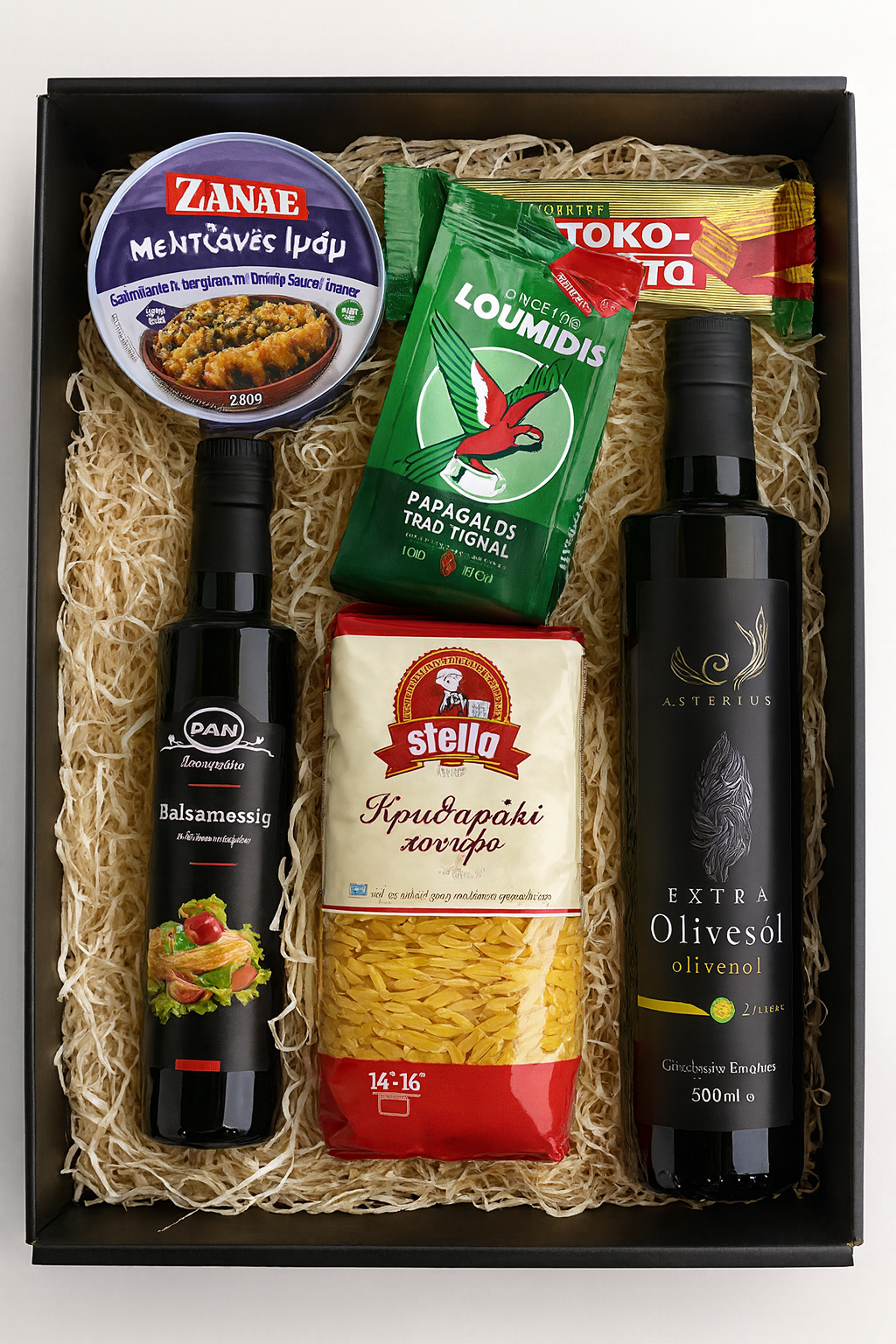 Favorite Geschenk Box OREA-Feinkost.de – Präsentkorb Olivenöl & Balsamico + Grußkarte