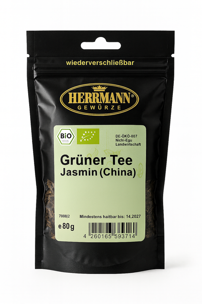 Grüner Tee Jasmin Bio 80g