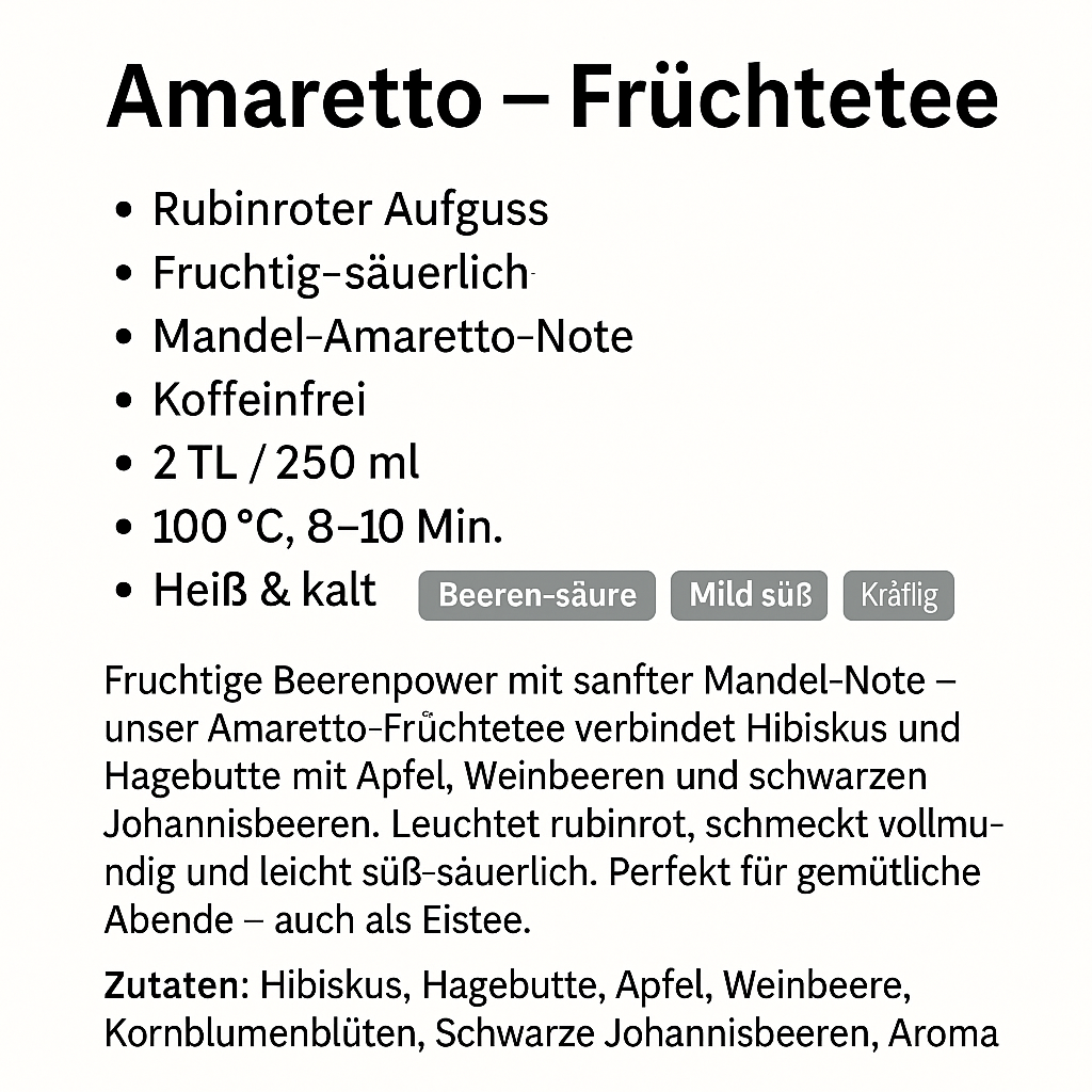 Amaretto Früchtetee 100g