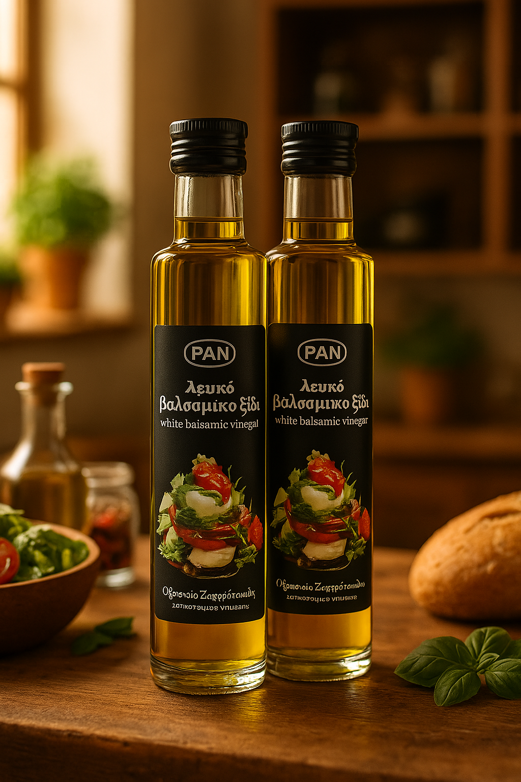 PAN Weißer Balsamico Essig 250ml – Mild & fruchtig, ohne Zuckerzusatz – Ideal für Salate, Fisch & Saucen