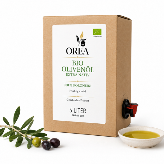 OREA-FEINKOST Bio griechisches Olivenöl nativ extra – Bag-in-Box 5 L
