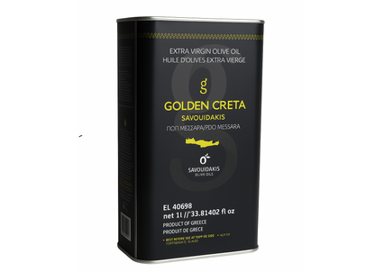 Golden Creta, natives Olivenöl extra aus Kreta 1 Liter Kanister, frische Ernte