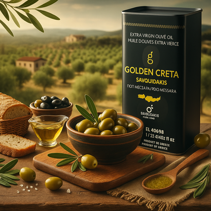 Golden Creta, natives Olivenöl extra aus Kreta 9x1 Liter Kanister -  frische Ernte