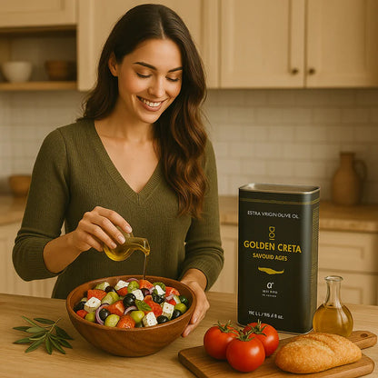 Golden Creta, natives Olivenöl extra aus Kreta 3x1 Liter Kanister, frische Ernte