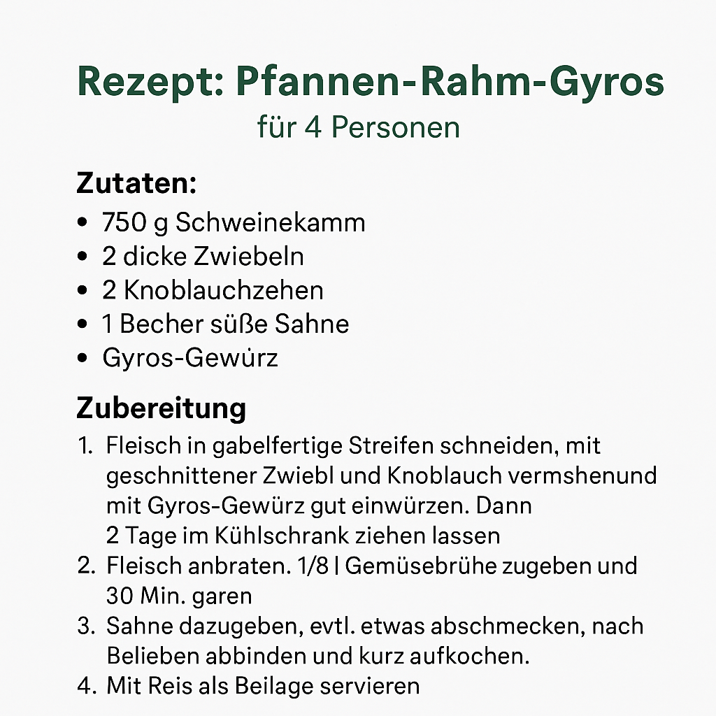 wie lange kann man gyros im kühlschrank aufbewahren Gyros Gewürz 125g – authentisch, glutenfrei – OREA-FEINKOST