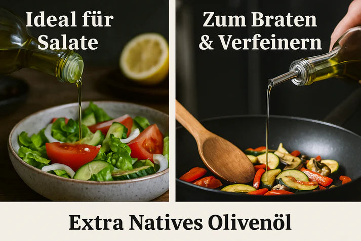 Kreta Olivenöl 1L + Kalamata Oliven 250g gratis | Probierset für Griechischen Bauernsalat | Extra Nativ, Kaltgepresst