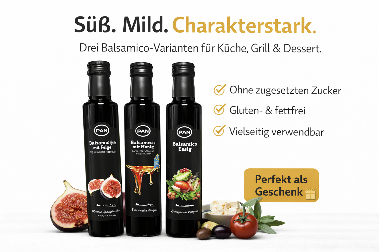 OREA-FEINKOST - Probierset 3x250ml Balsamico Essig - Dressing