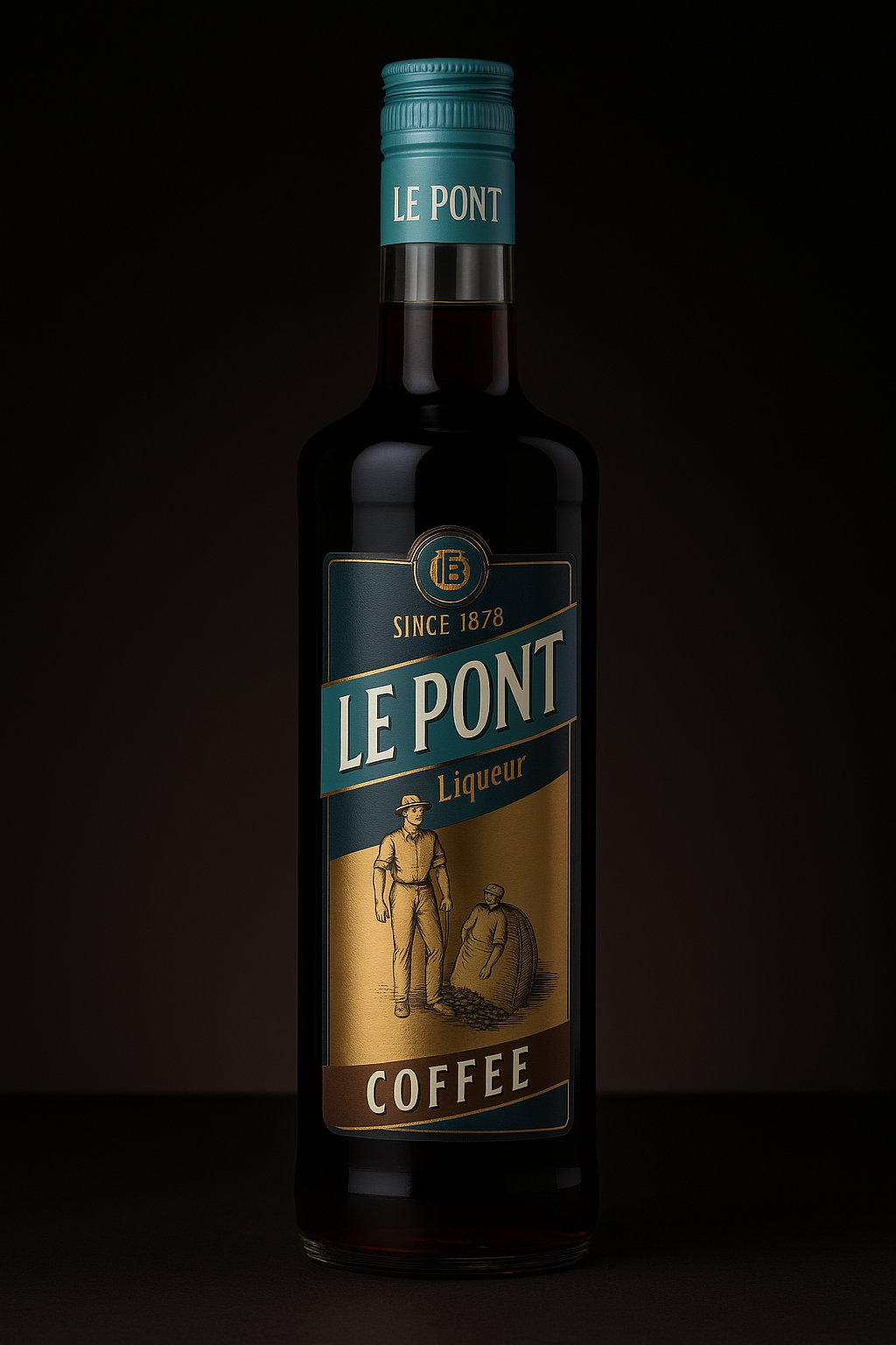 Le Pont Kaffelikör 700ml – Hochwertiger Kaffeelikör für Espresso Martini & edle Cocktails | Vollmundig & aromatisch