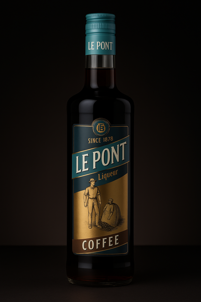 Le Pont Kaffelikör 700ml – Hochwertiger Kaffeelikör für Espresso Martini & edle Cocktails | Vollmundig & aromatisch