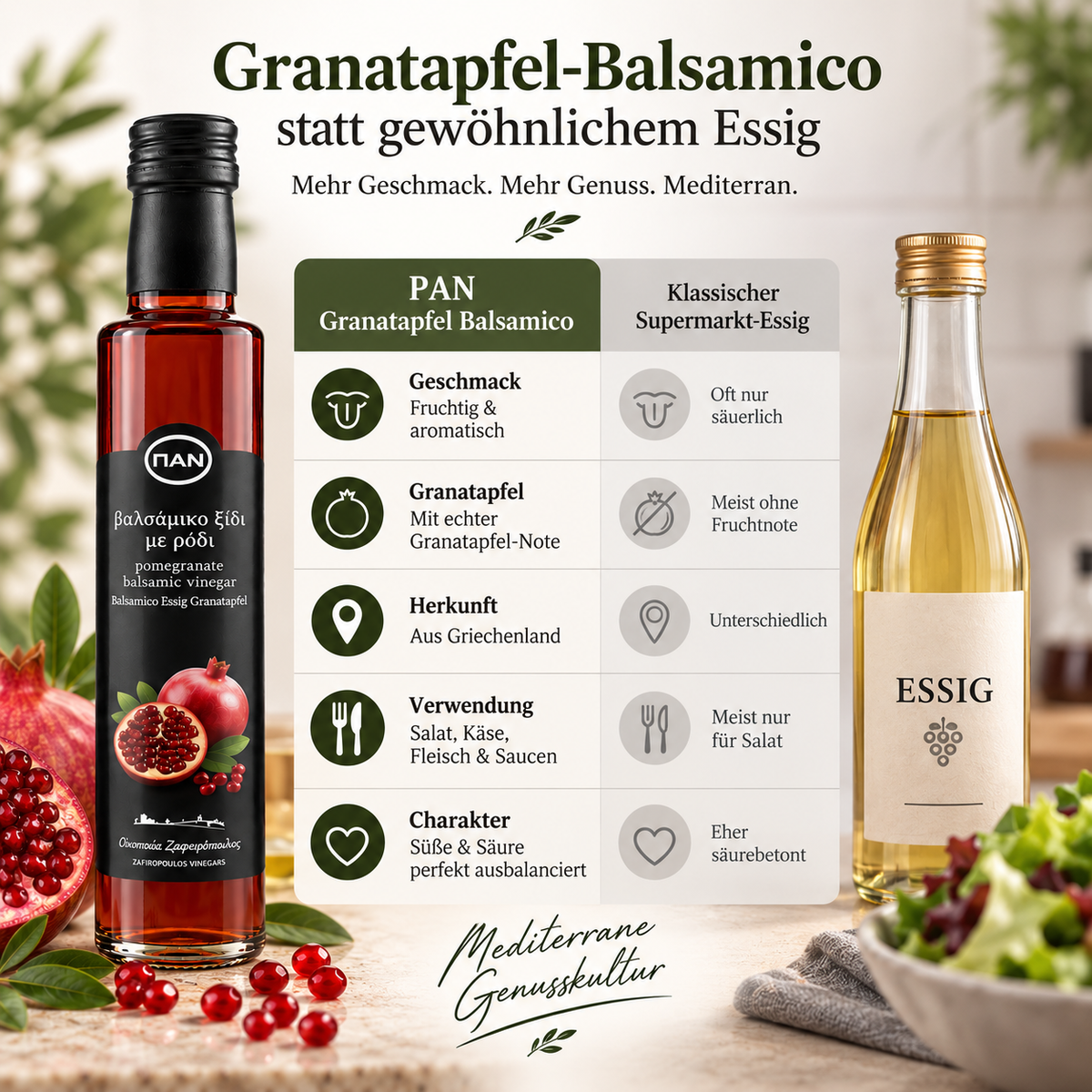 Balsamico Essig mit Granatapfel