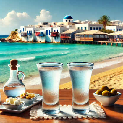 Ouzo Meltemi Gatsios 700ml + Geschenkbox + Ouzo Glas