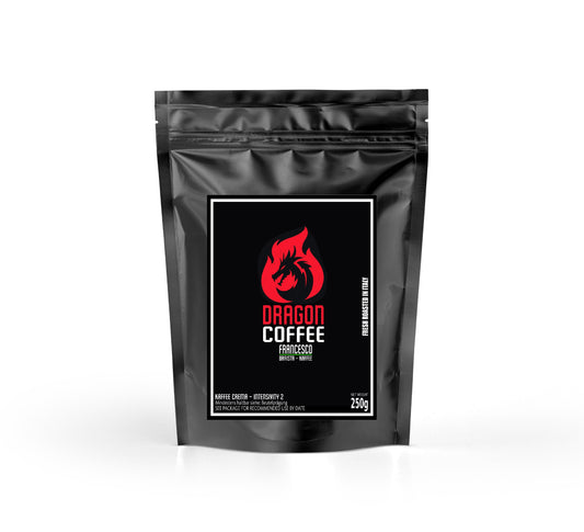 Kaffee Bohnen, Dragon Coffee Barista, frische ganze Kaffeebohnen, aus Italien 250g (Francesco Blend)