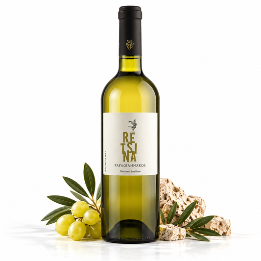 Papagiannakos Retsina - geharzter griechischer weißwein 750ml
