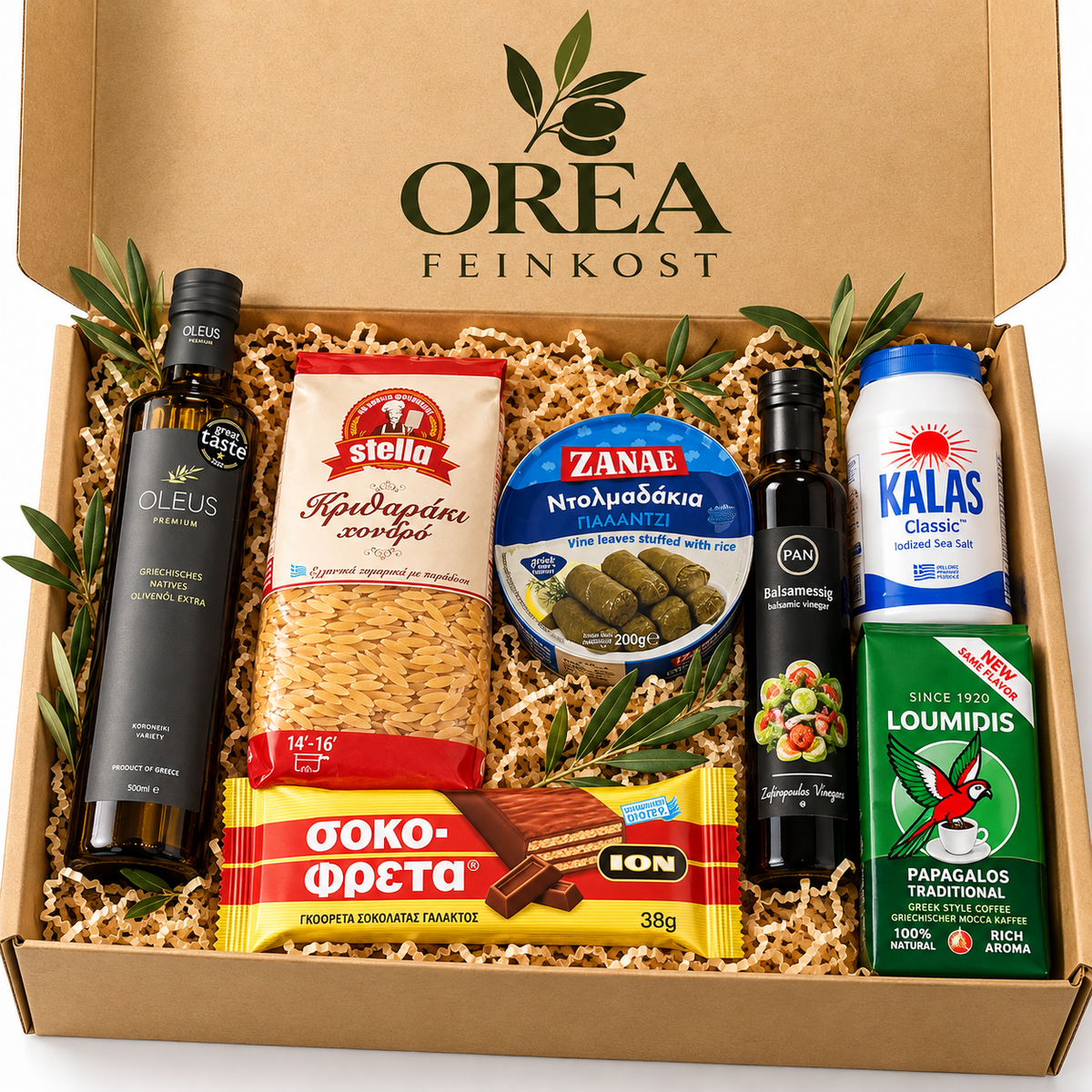Delight Box OREA-Feinkost.de - Olivenöl Geschenk Box, Präsentkorb