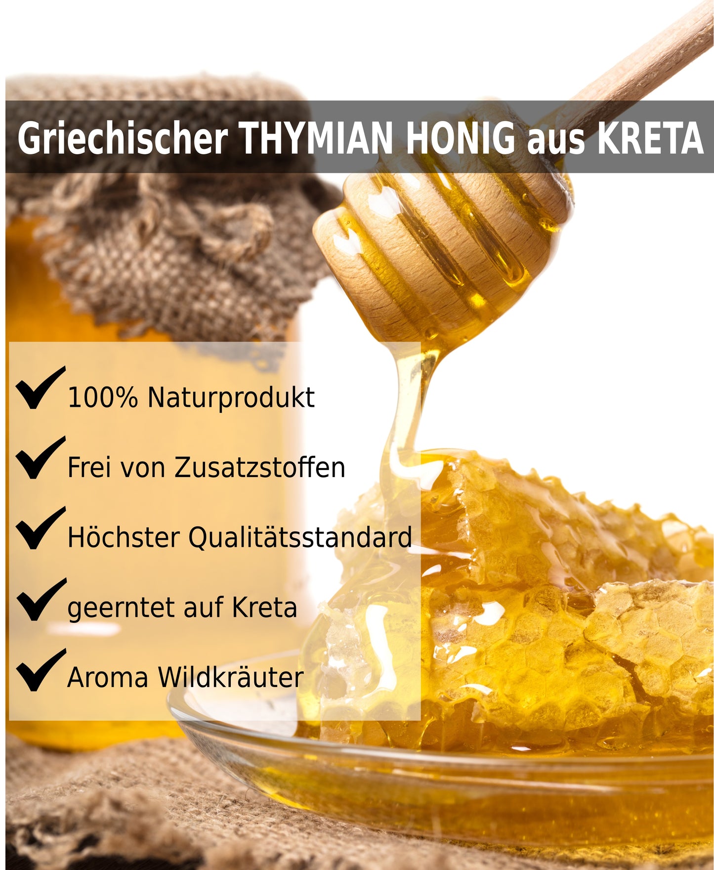 Kreta Thymian Honig Asterousia 450g