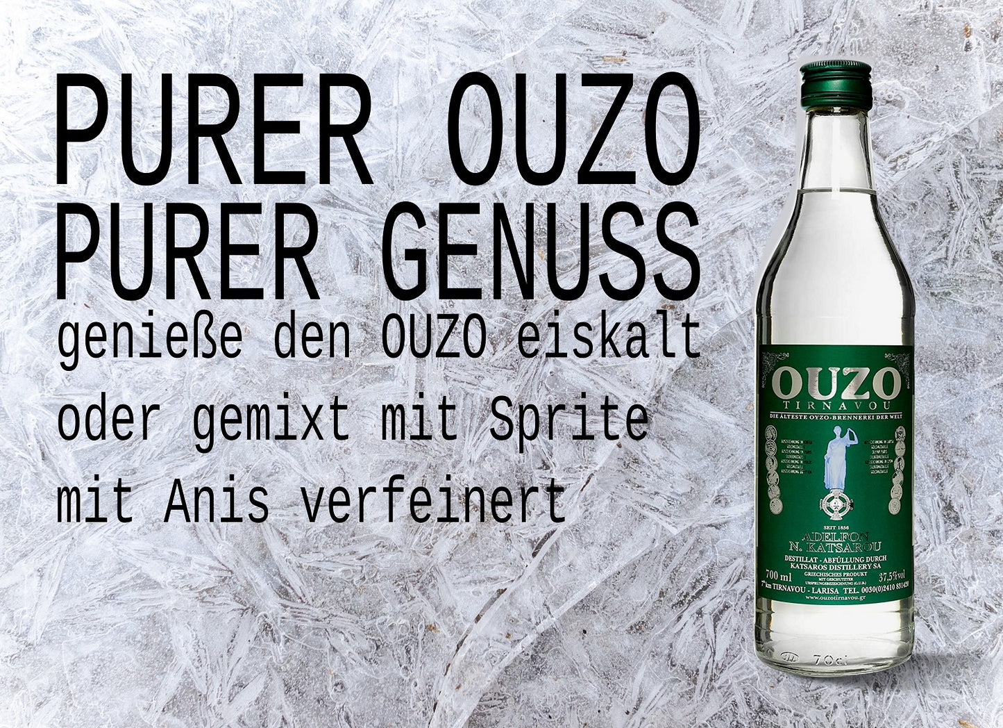Griechischer Ouzo grün Tirnavou, Katsaros 700ml