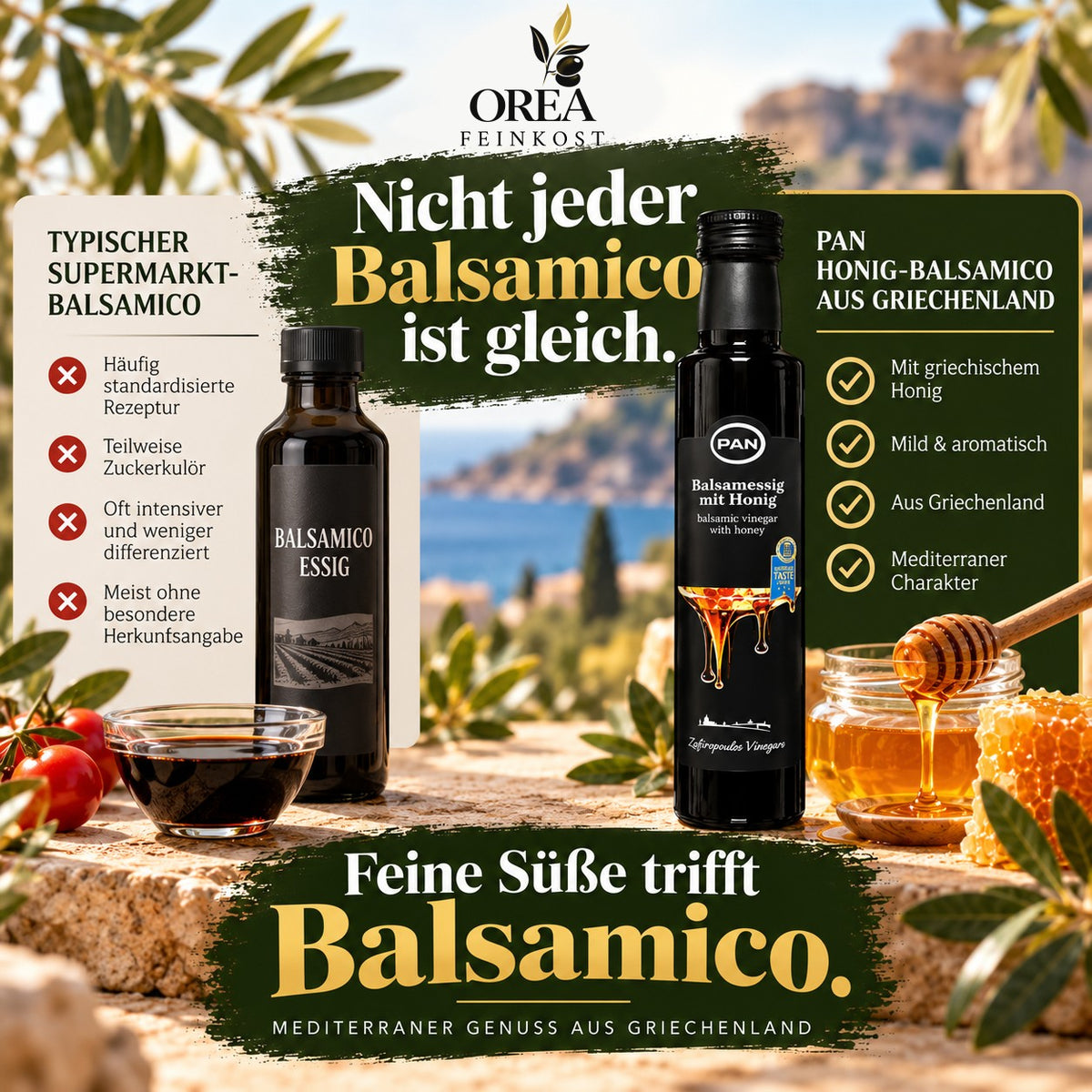 Balsamico Essig mit Honig PAN 250ml