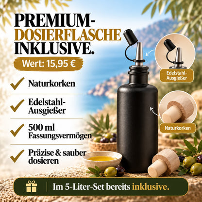OREA Auswahl – 5L Extra Natives Olivenöl aus Kreta + Premium-Dosierflasche & Balsamico | Ernte 2025/26