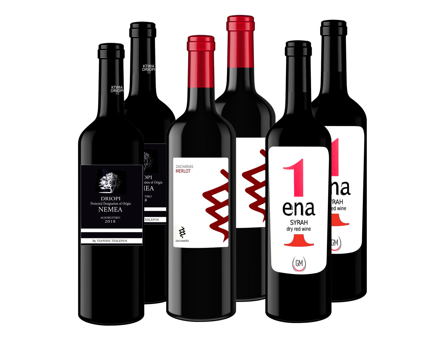 Red Wines Best Paket griechischer Rotwein 3x2