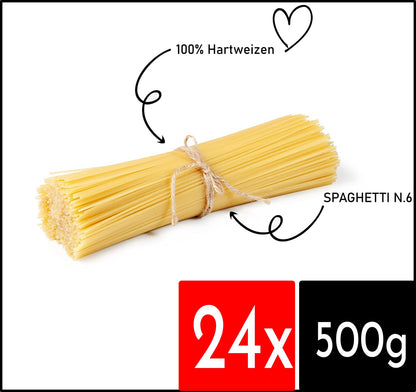 Spaghetti N.6 Pasta Nudeln Großpackung 24x500gr (12Kg)