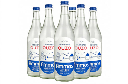Ouzo Ammos mit Anis, griechischer Uzo Gatsios 6x700ml