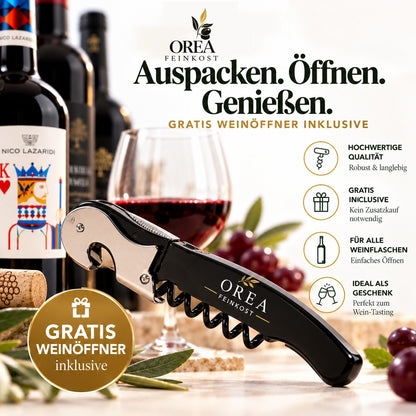 Griechisches Rotwein-Tasting Set – 6 Premium-Rotweine aus Griechenland | 6 × 750 ml mit Weinöffner