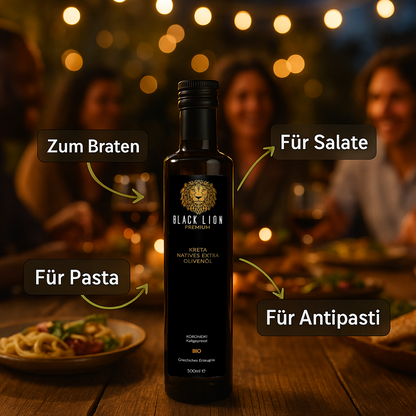 Kreta Black Lion Bio Griechisches Olivenöl extra nativ 750ml