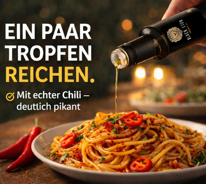 Black Lion Premium Chili-Olivenöl extra nativ – Chili & Würzöl mit echter Chili – kaltgepresst – ohne künstliche Zusätze – 500 ml