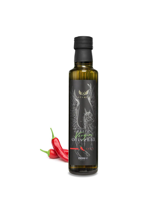 Asterius Würzöl Chili – Kaltgepresstes Olivenöl Extra Nativ, 250ml