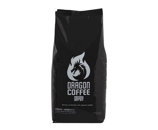 Dragon Coffee Barista Massimo Blend – Ganze Kaffeebohnen 1kg – Frisch geröstet in Italien – Arabica & Robusta – Intensität 5, kräftig & vollmundig