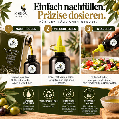 OREA Auswahl – 5L Extra Natives Olivenöl aus Kreta + 500ml Squeeze-Dosierflasche | Vorteilsset Limitiert | Ernte 2025/26