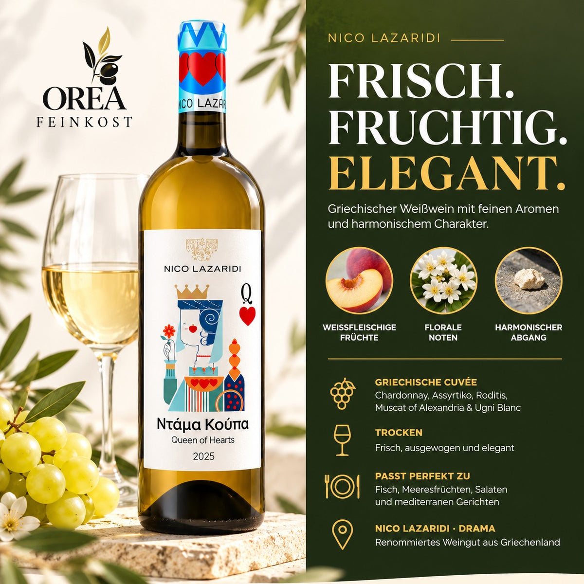 Nico Lazaridi Queen of Hearts Weißwein 750 ml