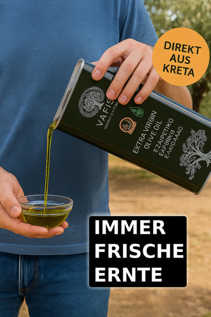 Genuss-Bundle: VAFIS Olivenöl 5L + Dragon Kaffeebohnen Barista 1kg – Premium-Qualität aus Kreta & Italien