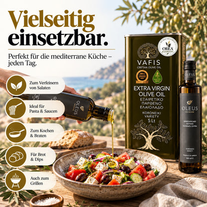 OREA Auswahl – Olivenöl Extra Nativ 5L + 500ml Premium Koroneiki aus Kreta