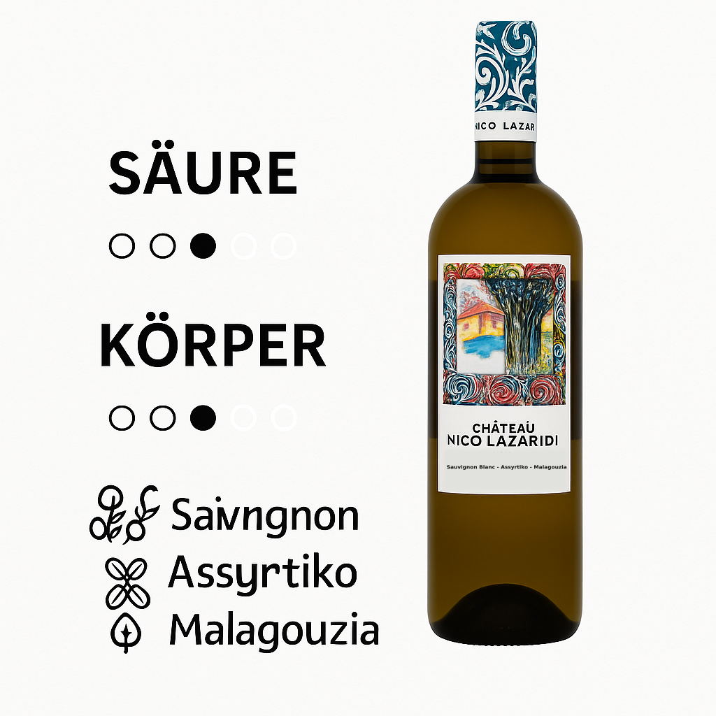 Nico Lazaridi Chateau griechischer Weisswein 750ml