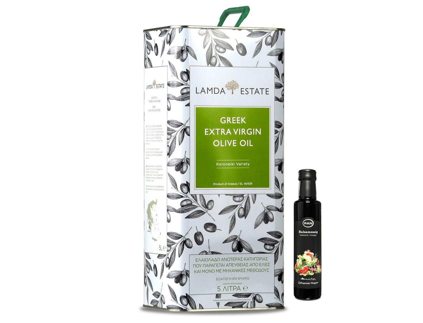 Lamda Estate 🇬🇷 Extra Natives Olivenöl 5L – Kaltgepresst aus Griechenland + Balsamico