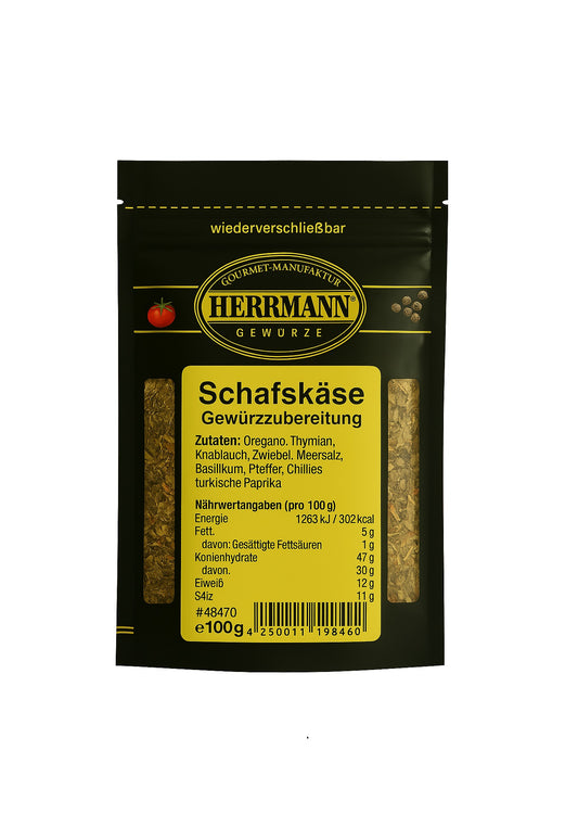 Schafskäse Gewürzmischung Feta Gewürz 100g, Mediterrane Kräuter & Gewürze