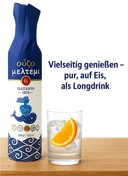 Ouzo Meltemi – Premium Ouzo aus Griechenland mit Anisgeschmack, 700 ml, 40 % vol.