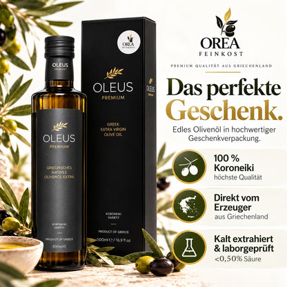 Oleus Griechisches Olivenöl 500ml Geschenk Box