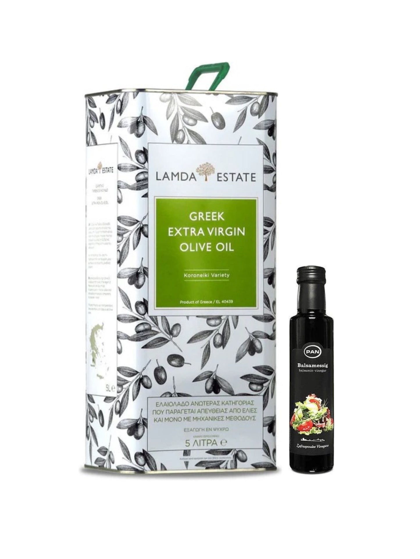 Lamda Estate griechisches extra natives Olivenöl 5 Liter + Balsamico - Limitierte Vorbestellung: Frisches Olivenöl in 3-4 Wochen geliefert