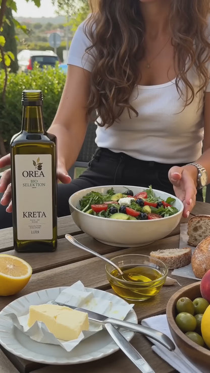 OREA Bio Olivenöl Extra Nativ aus Kreta – 1L Koroneiki (Ernte 2025/26) | Frisch abgefüllt ⭐Über 150× in den letzten 30 Tagen bestellt