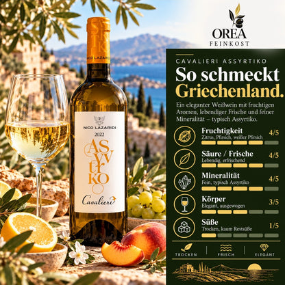Nico Lazaridi Cavalieri Assyrtiko Weißwein 750 ml