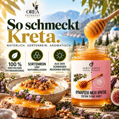 OREA Auswahl - Griechischer Thymianhonig aus Kreta – THYME HONEY 450G