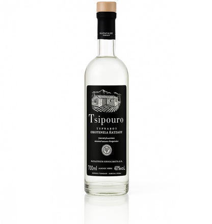 Katsaros Tsipouro 700ml – Griechischer Tresterbrand ohne Anis | 40% vol | Original aus Griechenland