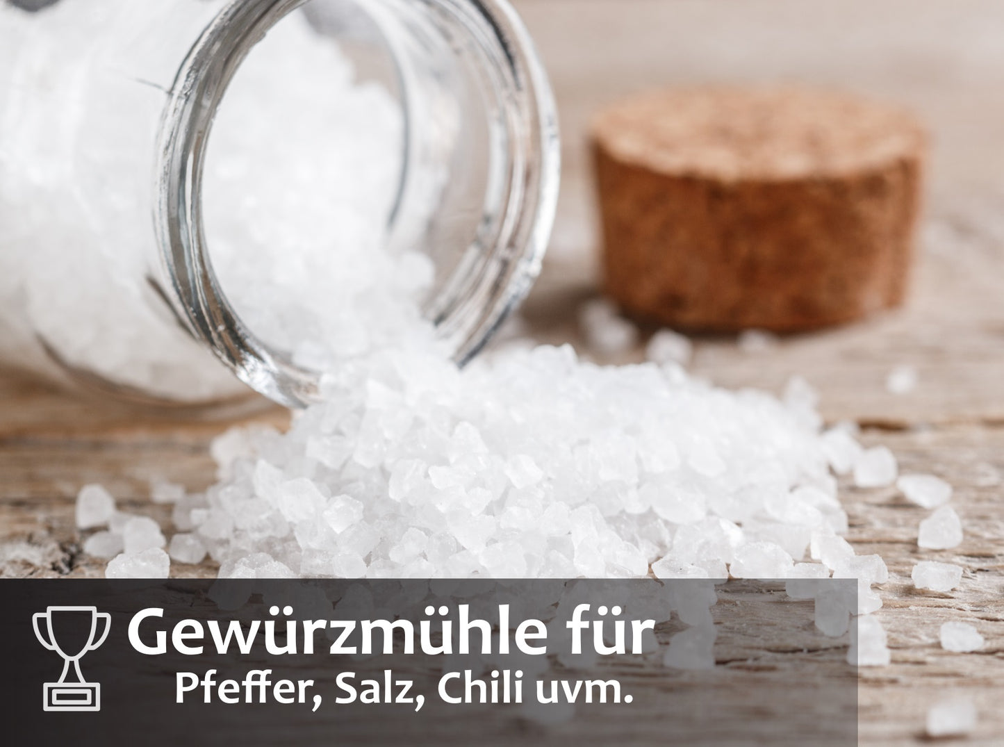 Vallendorf Gewürzmühlen-Set, Pfeffermühle & Salzmühle, 2-teilig, Edelstahl, Glasoptik (ohne Inhalt)