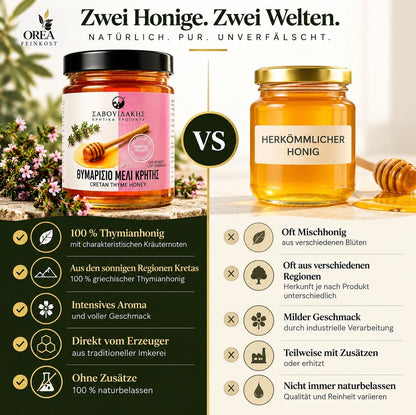 OREA Auswahl - Griechischer Thymianhonig aus Kreta – THYME HONEY 450G